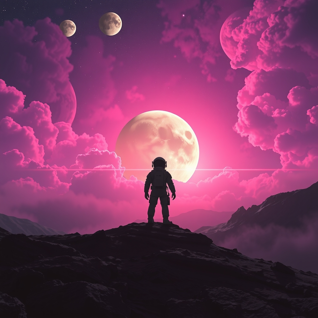 Astronaut on an alien planet